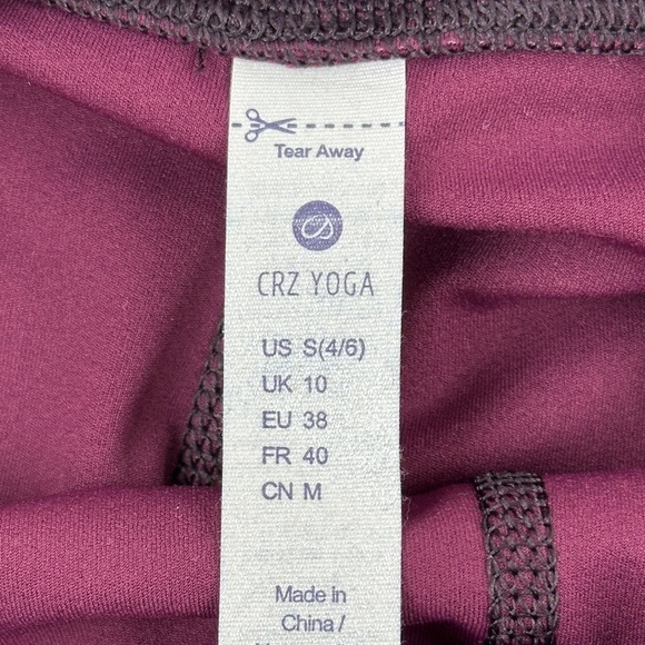 Crazy Yoga Leggings Womens Small 4/6 Purple - Picture 2 of 10